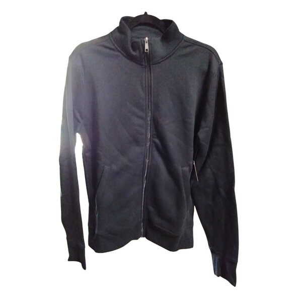 Amazon Essentials Mens Sweatshirt Size Medium Black  Fleece Mock Neck Full-Zip - Picture 2 of 9